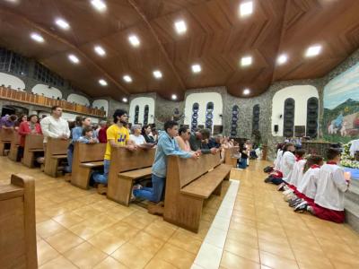 Dom Amilton celebra o 5º dia da Novena de Nossa Senhora Aparecida em Laranjeiras do Sul